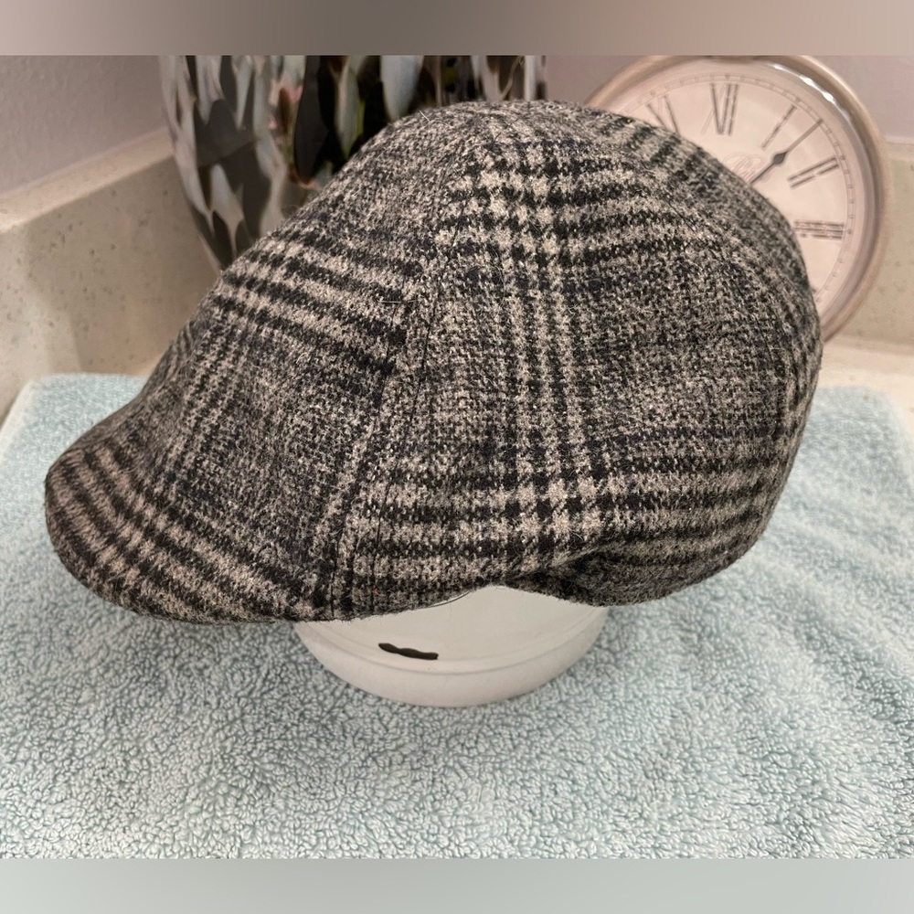 Hipster Ivy Gray Plaid Newsboy Cap